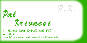 pal krivacsi business card